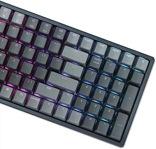 Keychron K4 Wireless Bluetooth/USB Wired Gaming Mechanical Keyboard, Compact 100 Keys 96% Layout RGB LED Backlit Gateron G Pro Red Switch N-Key Rollover, Aluminum Frame for Mac Windows, Version 2
