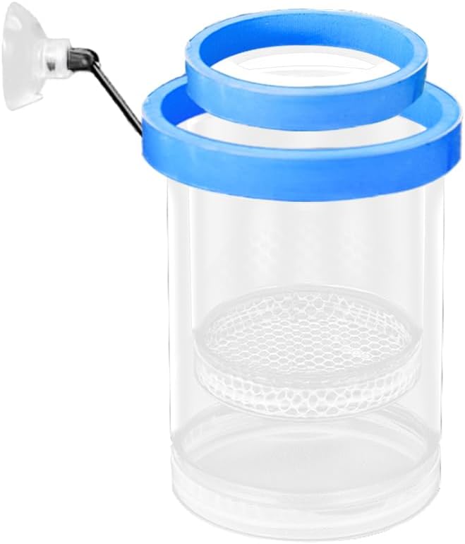 Upgrade Breeder Box for Fish Tank Plastic Floating Mesh Isolation Hatchery Incubator Aquarium Breeding Chamber Blue Small
