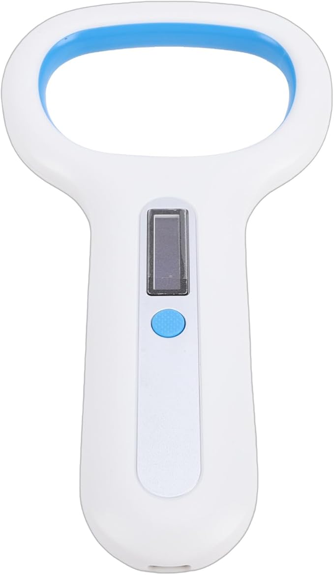 GLOGLOW Pet Microchip Scanner, Rechargeable Reader for Dogs and Cats with OLED Display and Connectivity for Vet Professionals Landscape Aquaculture (White)