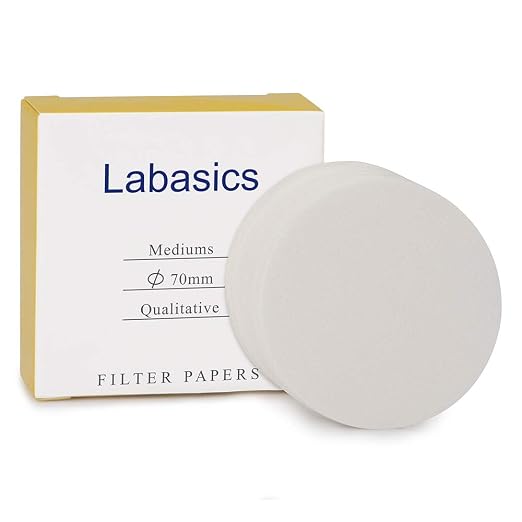 Labasics Qualitative Filter Paper Circles, 70 mm Diameter Cellulose Filter Paper