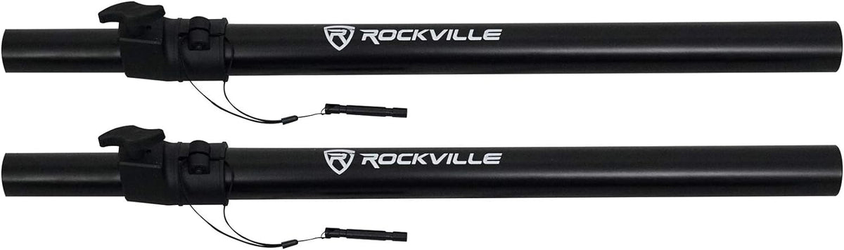 Rockville RVSM1 Black Pair Adjustable Height Studio Monitor Speaker Stands