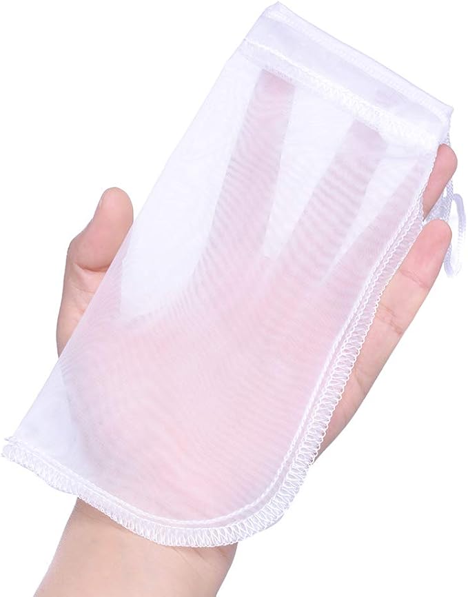 ALEGI Media Filter Bag Aquarium Extra Fine, Reusable 180 Micron Drawstring Mesh