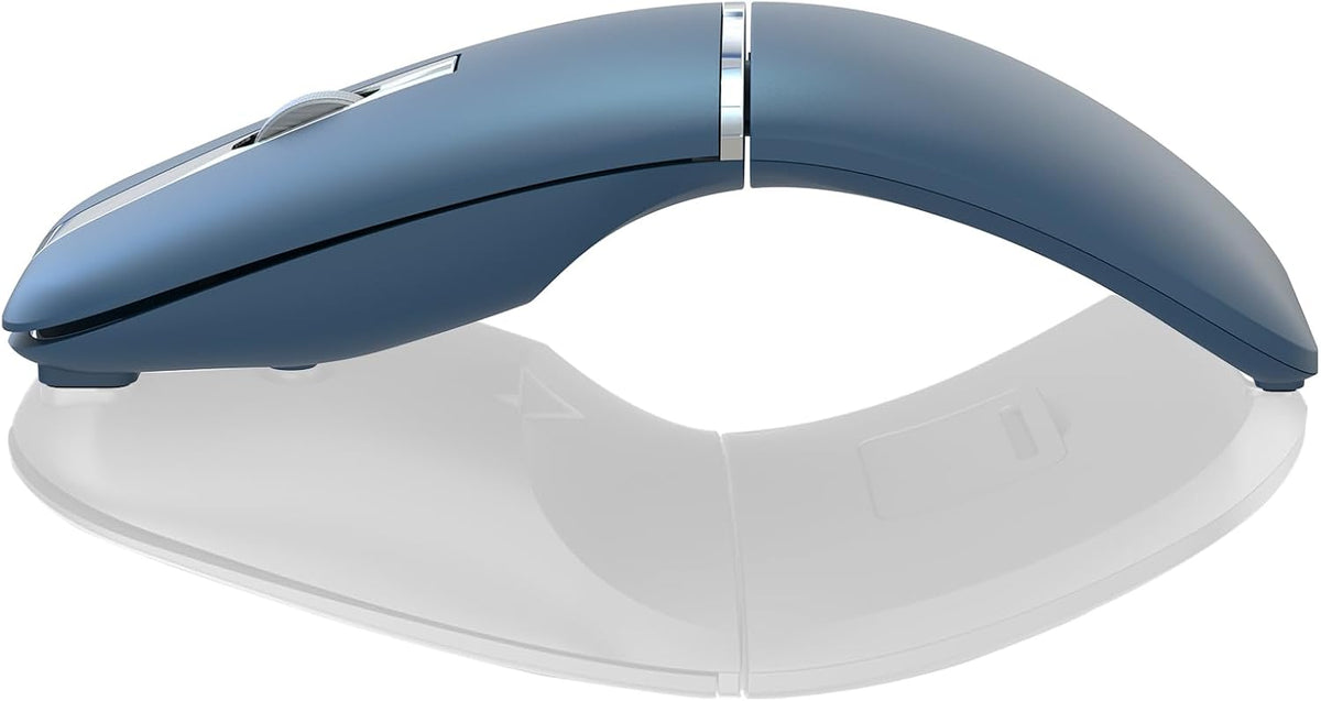 Bluetooth Arc Travel Mouse - BT & USB Wireless Dual Mode, Rechargeable