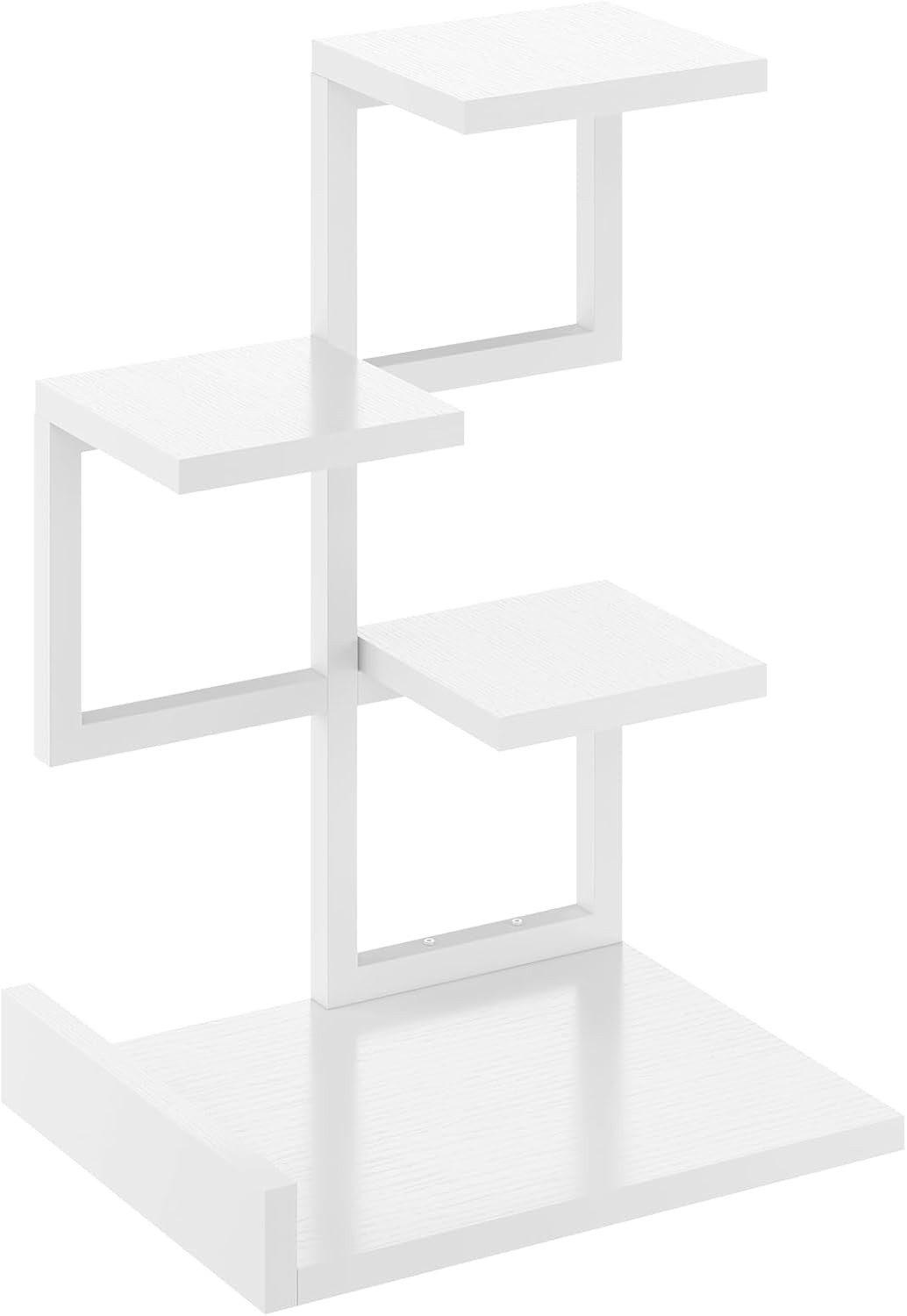 YMYNY 4 Tier Desktop Shelf Organizer 12.2x9.45x17.52 White HSR007W
