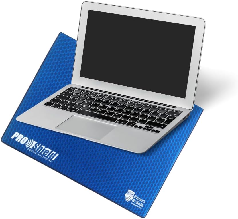 Lap-top Radiation Shield - Radiation Blocker, Lap Desk Tray - EMF Shield & Heat Protection Bed Desk Lap top Tray, Stand Bed with Heat Emission Reduction by Up to 99% - Lap top Desk - 17" Blue