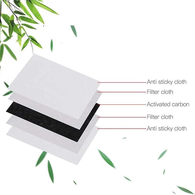 50Pieces PM - 2.5 Anti Dust Activated Carbon Filter 5 Layers Replaceable Anti