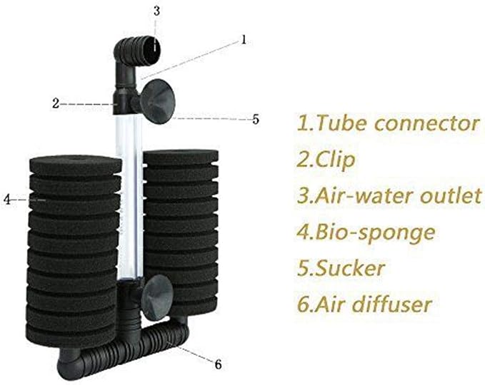 Aquarium Bio Sponge Filter 2 PCS