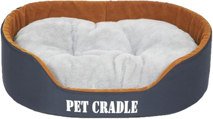 Dog Bed Orthopedic Dog Couch Bed, Waterproof Pet Bed with Removable Washable Mat & Non-Slip Bottom(Blue,23.62''X15.75'')