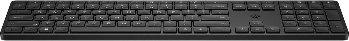 HP 450 Programmable Wireless Keyboard - Wireless Connectivity - RF - 32.81 ft - 2.40 GHz - 19 Hot Key(s) - Mute, Dictation, Emoji Hot Key(s) - English (Canada) - PC - Plunger Keyswitch - AAA Battery S