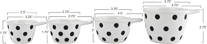 Creative Co-Op Ceramic Measuring Cups