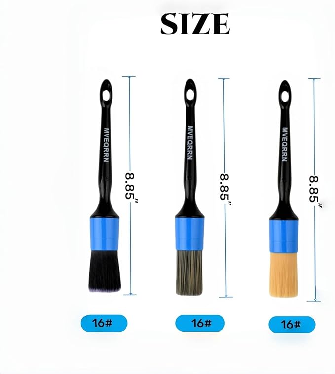 3pcs Car Detailing Brush Set-1pcs Boars Hair Car Detailing Brushes, Leather