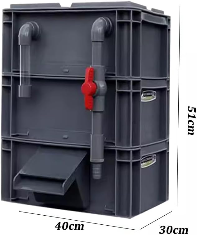 GRRICEPL Fish Tank Filter Box, Waterfall Bio-Filtration Aquarium, Turtle Tank