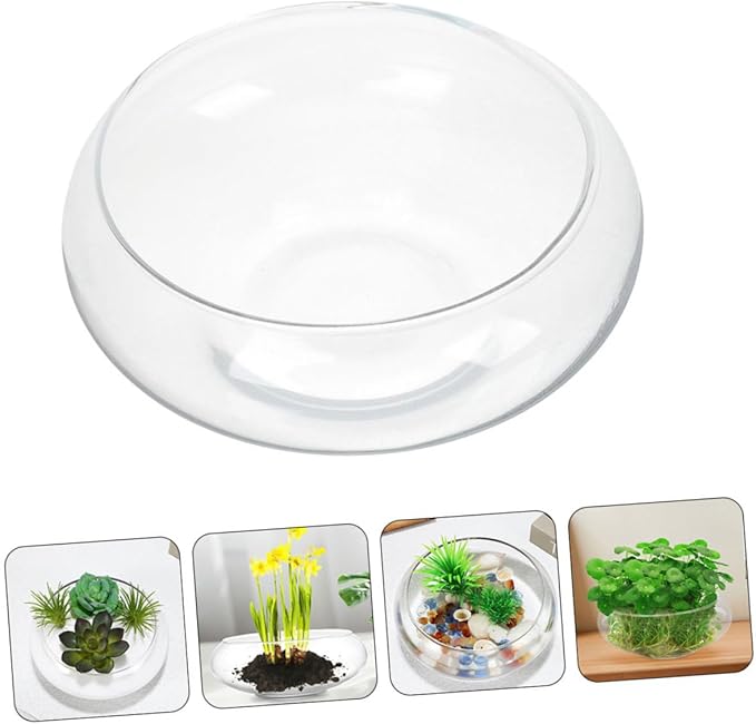 Milisten Flowerpot Micro Landscape Fish Tank Glass Flower Pots Fish Tank for Desk Glass Bowl Hydroponic Plant Pot Keeper Planter Pots Bonsai Planter Succulents Pot Planters