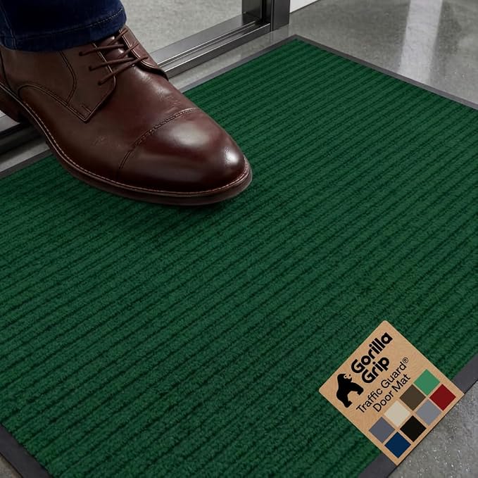 GORILLA GRIP Waterproof Traffic Guard Door Mat, Heavy Duty Entryway Mats