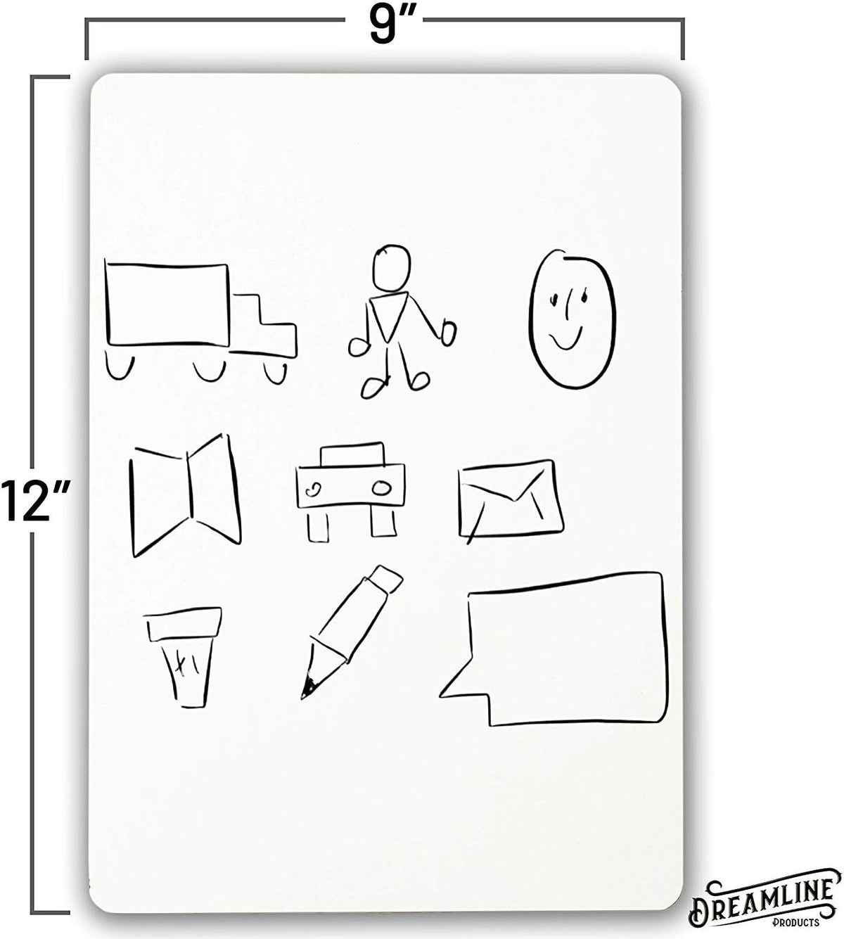Dry Erase Boards [30pc Double Sided] Lapboards with ClearWipe Coating! Small White Boards - 9" x 12" Mini White Boards for Students, Classroom Teacher Supplies