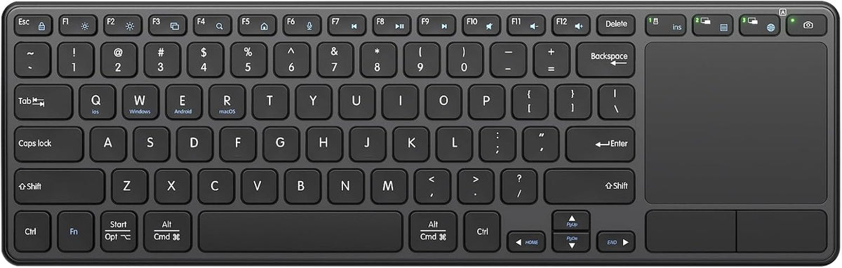 Rechargeable Wireless Keyboard with Touchpad-QWERTY