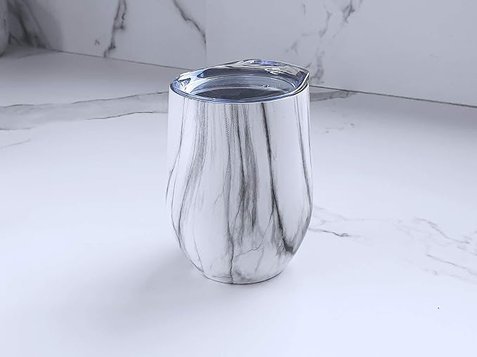 CHILLOUT LIFE 12 oz Stainless Steel Wine Tumblers 2 Pack
