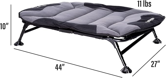 Momarsh Elevated Dog Cot with Washable Soft Pad & Folding Frame for Travel & Home Use | All in One Home Cot with Non Slip Feet | Large Portable Dog Bed | Perfect Padded Pet Bed System for Dogs