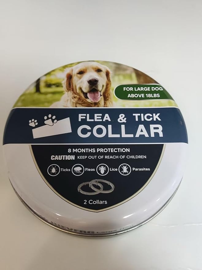 Dog Flea Collar, Flea Collars for Dogs, Natural Flea Tick Collar, 8 Months Protection, Adjustable Size, 1P
