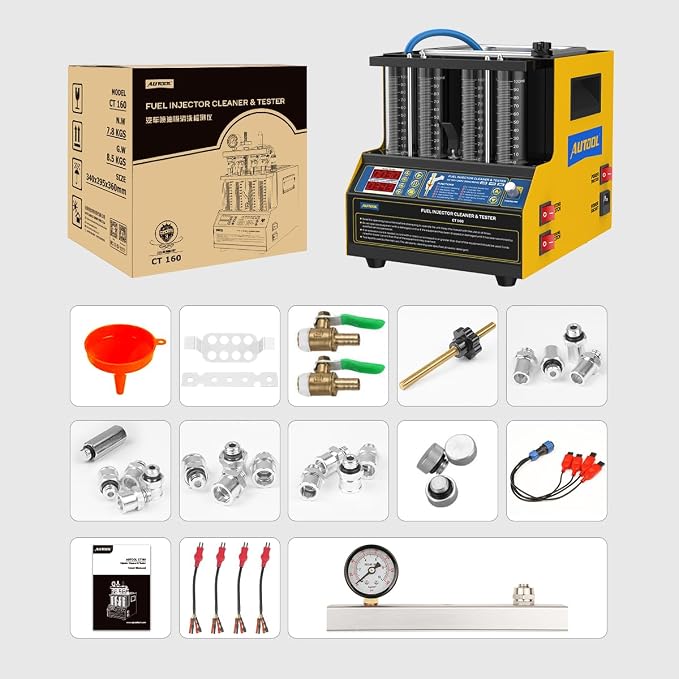 AUTOOL Automotive Motorcycle 4 Cylinder Ultrasonic Wave Injector Cleaner Petrol