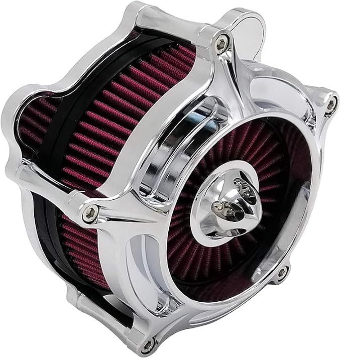 Harley Air Cleaner Turbine Intake Chrome Filter Kit Cnc Cut