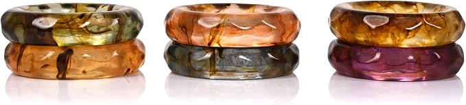 Resin Napkin Rings, Spring Color Epoxy Holders | Epoxy resin, glossy finish