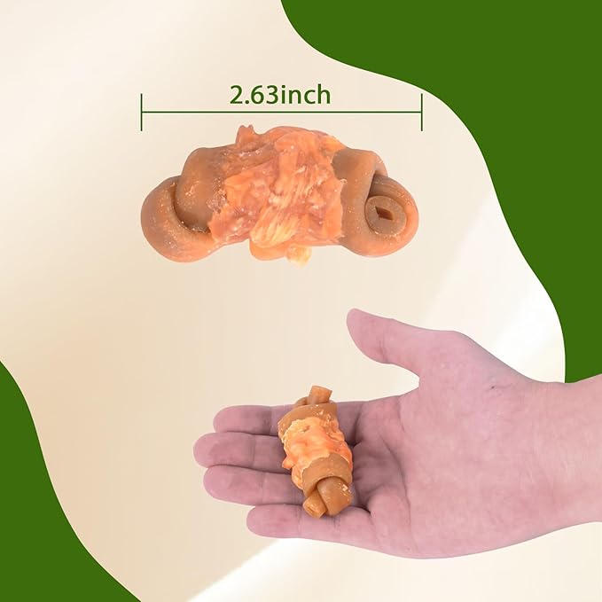 Dog Chewing Bone Chicken Wrapped Cranberry Peanut Butter Bone Dog Treat Snacks Teeth Cleaning 2.5" 454g