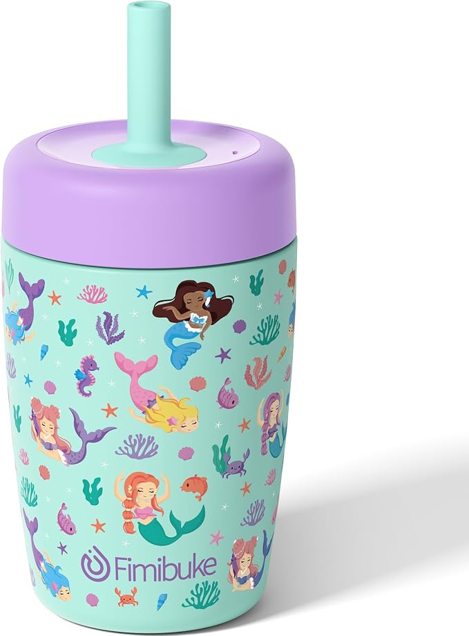 Fimibuke Toddler Cups Spill Proof, 12 OZ Sippy Cup