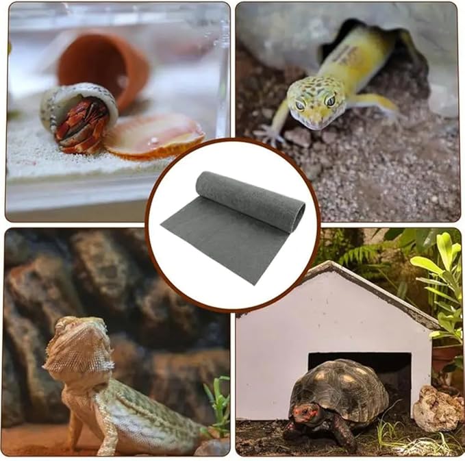 FineInno 2 Pack Reptile Carpet,31.5"x15.7" Bearded Dragon Tank Accessories,Substrate Bedding Mat for Reptile, Gecko, Lizard, Snake, Tortoise