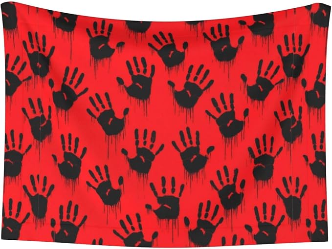 Dog and Cat Blanket in One, Funny Bloody Horror Halloween Theme, Double Sided Plush Throw with Raised Dot Pattern on One Side and Flat Velvet on Other for Variety