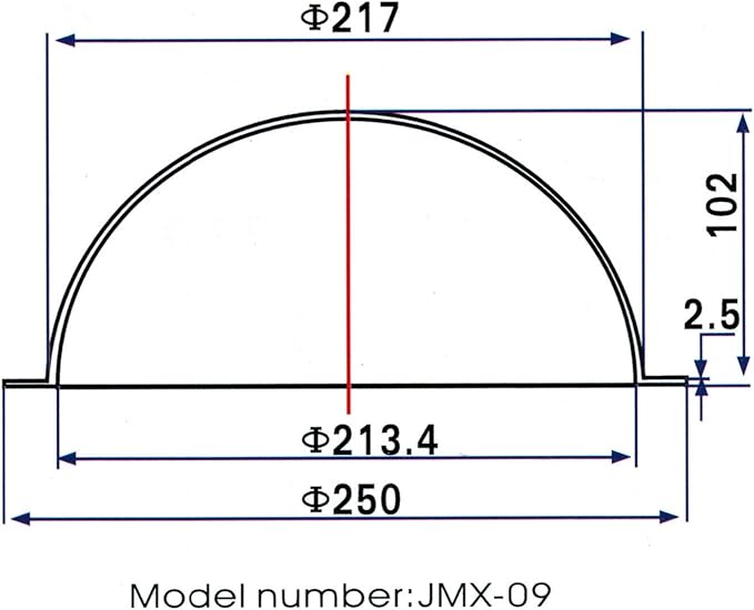 JMX 9 Inch Acrylic Indoor/Outdoor CCTV Clear Security Camera Dome Cover Camera Housing Fence Window for Pets