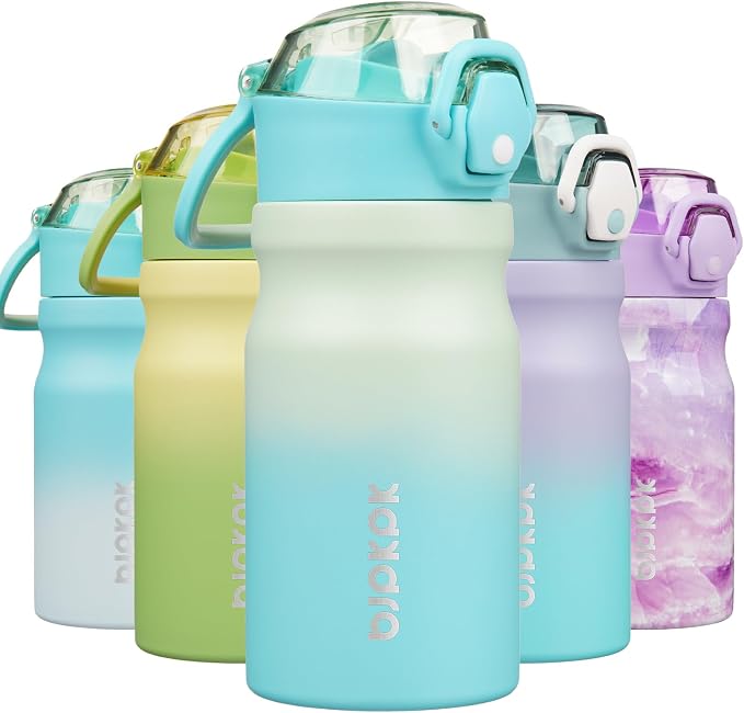 BJPKPK 14 oz Insulated Water Bottle, Stainless Steel Flask | Leak Proof Locking