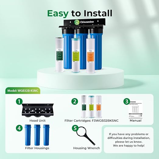 iSpring Chloramine & Heavy Metals Removal Whole House Water Filter System