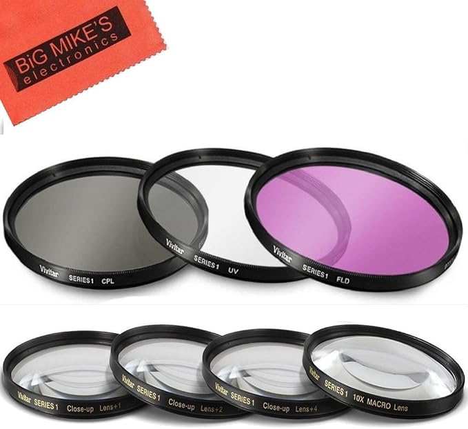 62mm 7PC Filter Set for Panasonic DMC-FZ1000 4K Point and Shoot Camera