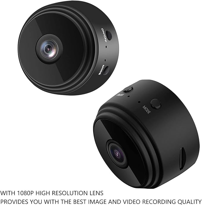 ciciglow A9 Camera Indoor, 1080P Magnetic Pet Dog Camera Baby Camera Mini Camera Security Camera (Black)