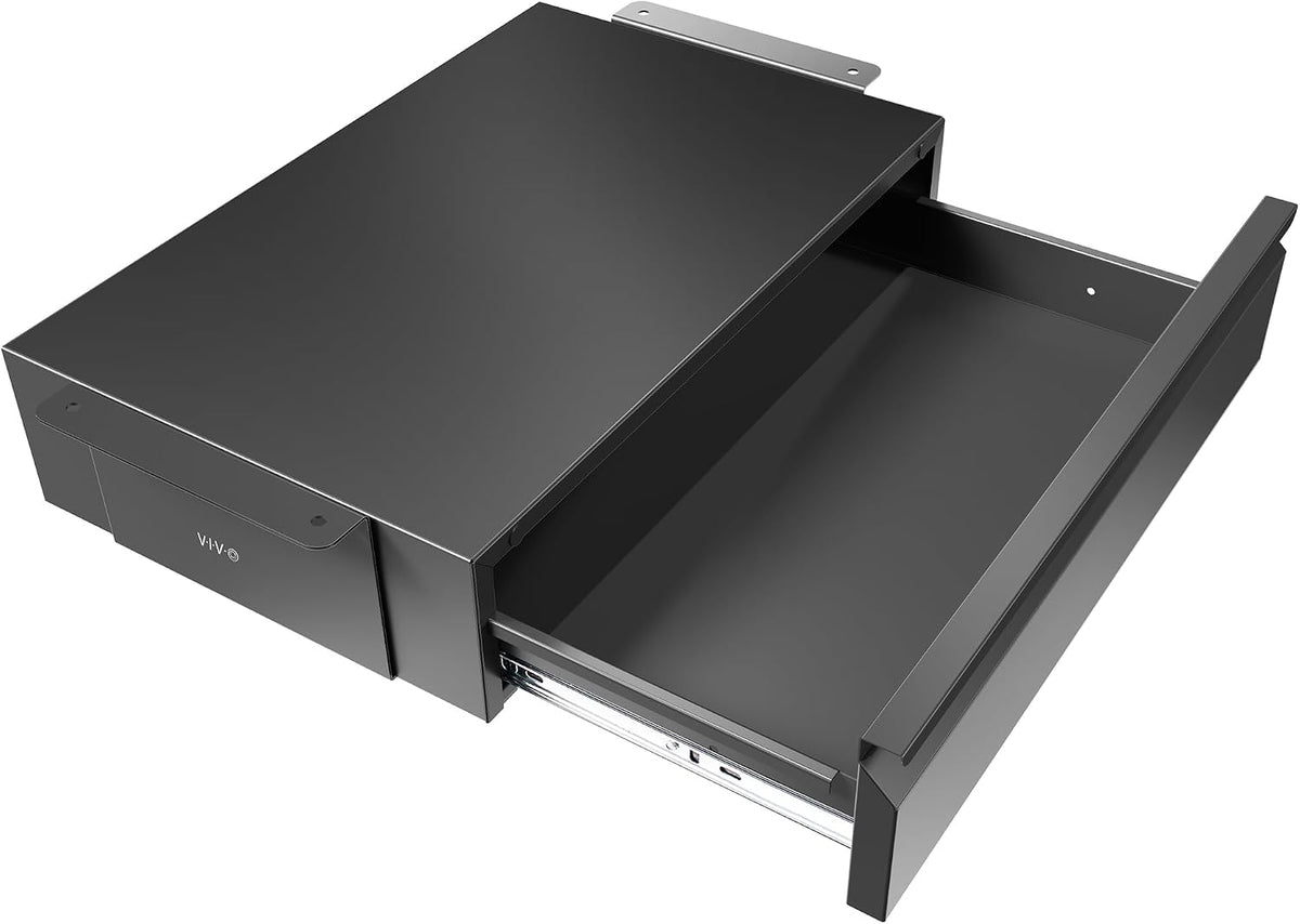 VIVO Black 18 x 12 inch Under Desk Storage Drawer, DESK-AC03B