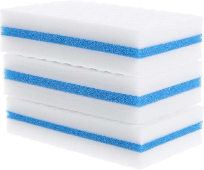 Luxshiny 10pcs Three-Layer Reusable Kitchen Sponge Scrubber Lightweight