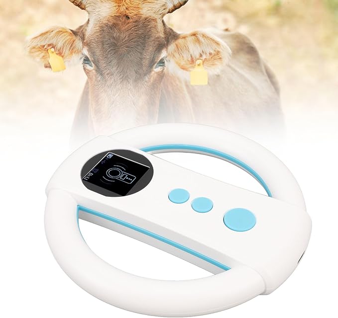 Portable Pet Chip Scanner with Dual Frequency RFID Support, Stores 500 Animal IDs, Rechargeable 650mAh Battery, Animal Tag Reader for Dogs and Cats for Shelters