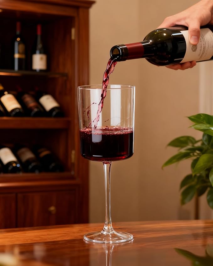 Ciaell 6 Pack Plastic Wine Glasses - 10 Oz Plastic Disposable Wine Glasses