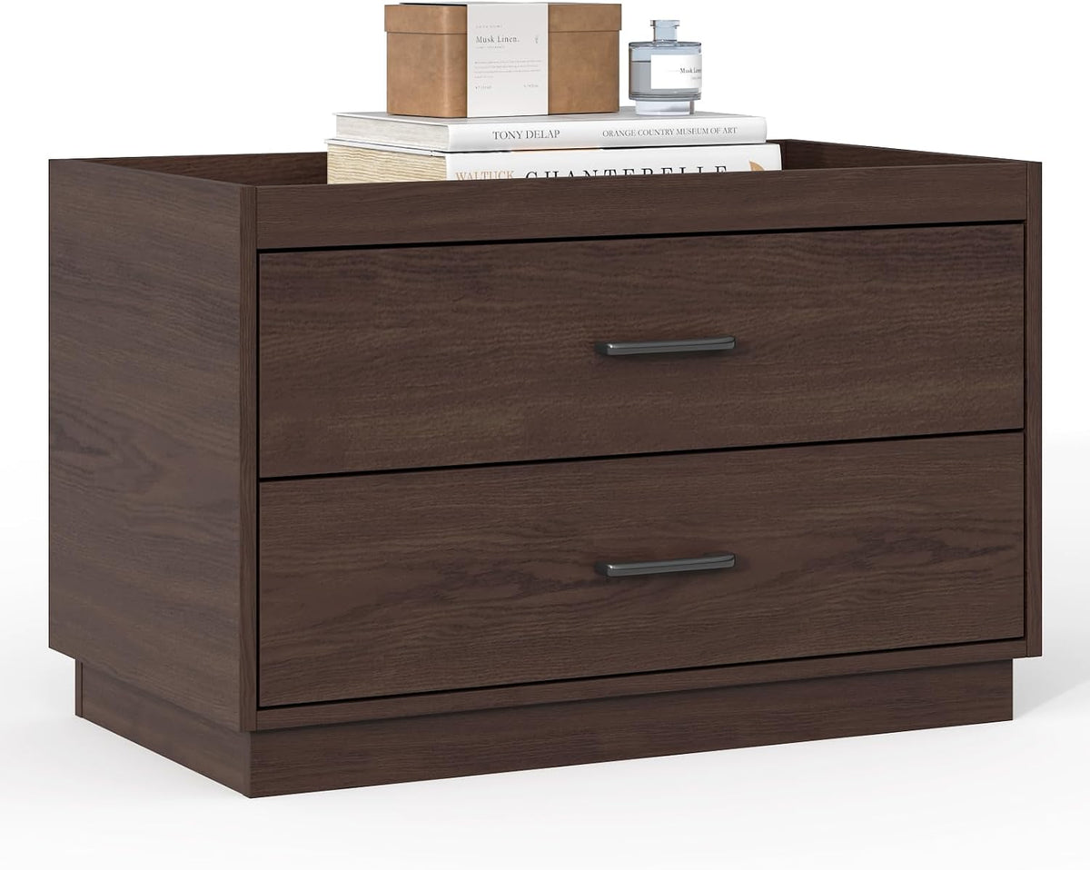Stackable Storage with 2 Drawers, 28"W Storage Bins for Closet Organizers