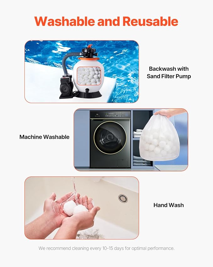 VEVOR Pool Filter Balls for Sand Filter, 3.5 lbs, Filter Balls Replace Pool