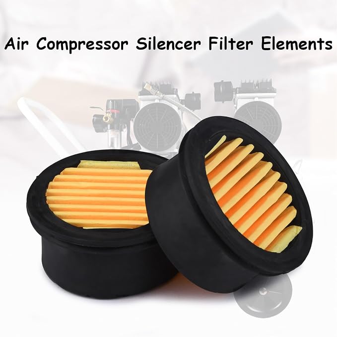 4Pcs Air Compressor Silencer Filter Elements, Air Compressor Intake Filter