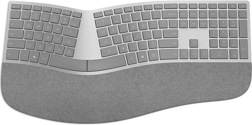 Microsoft 3RA-00022 Surface Ergonomic Wireless Keyboard,Gray