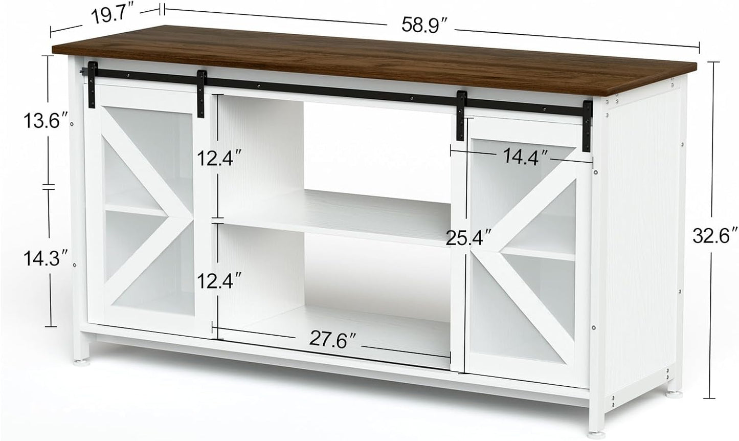 55-75 Gallon Aquarium Stand Heavy Duty Steel Frame, Fish Tank Cabinet with Accessories Storage for Reptile Terrarium & Turtle Tank - 1000lbs Capacity (White)
