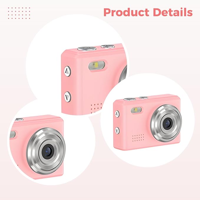 Digital Camera, for Cycling Hiking Pet Recording, 1.67 X 0.59 X 1.13 in, 200Mah Battery, Thumb Cam