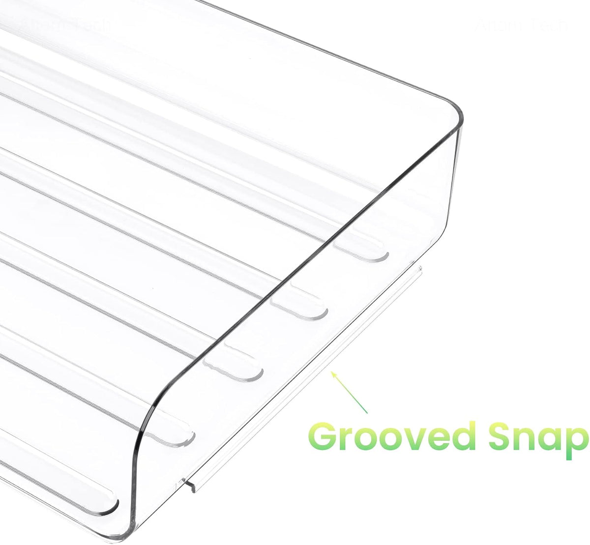 Tomorotec 4 Pack Clear Stackable Letter Tray, A4 Desk File Organizer Set