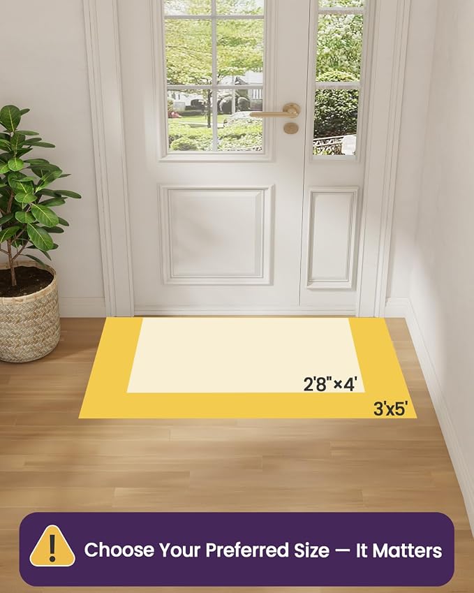 DEXI Ultra Thin Entryway Door Mat 36x56, Non Slip Rubber Backing Inside Entry