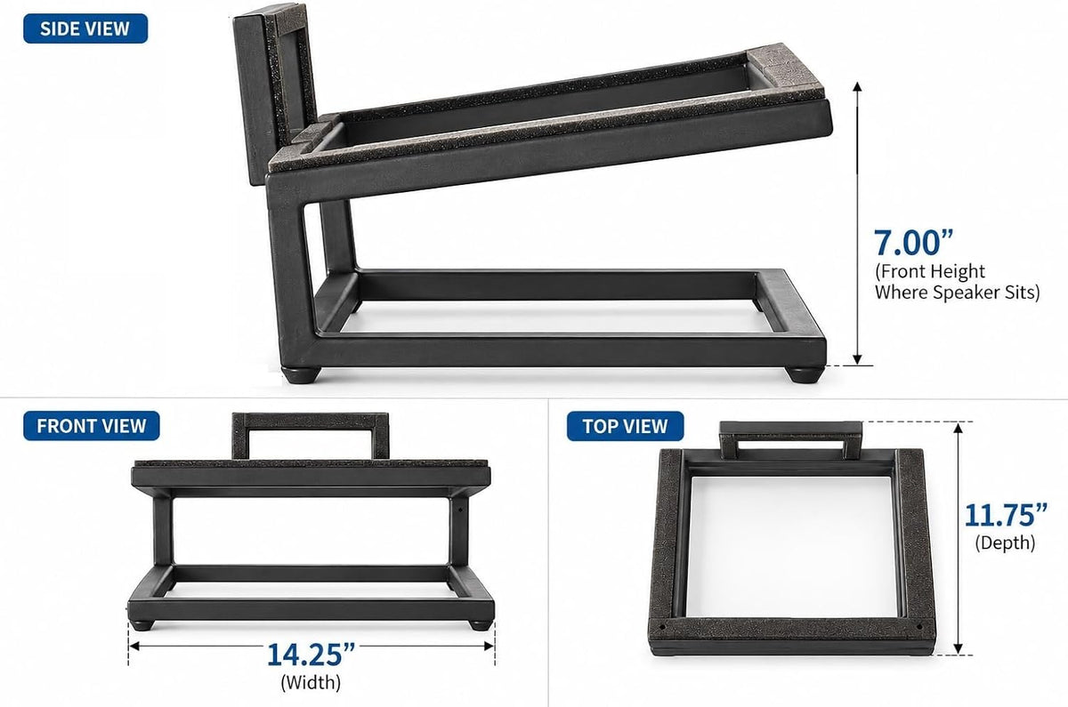 Handmade Steel Speaker Stand | Foam Padded | tilt Angle | Set of 2