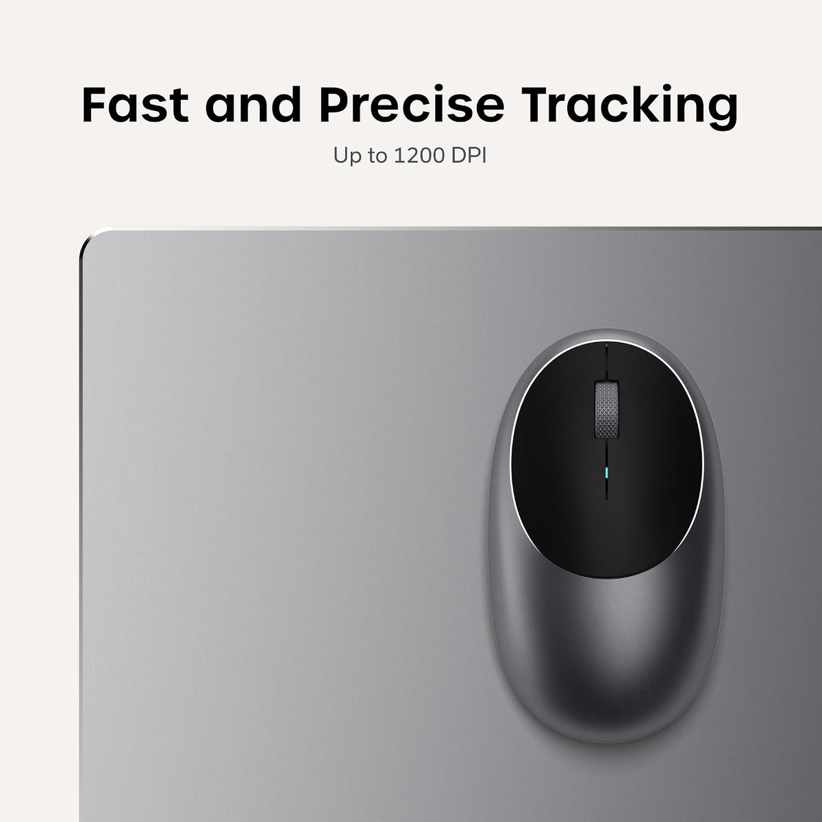 Satechi M1 Wireless Bluetooth Mouse, USB-C Rechargeable, Space Gray