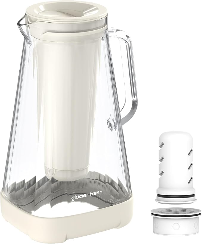 GLACIER FRESH 10 Cup Purela Glass Water Pitcher